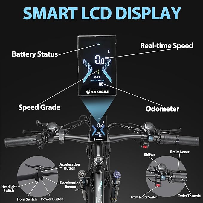 KAIJIELAISI V3 Electric Bike ,Dual Motor 4000W Peak, 26'' Fat Tire Ebikes with 48V 23AH Battery Hydraulic Disc Brake Electric Bicycle, 21 Speed Mountain Bikes