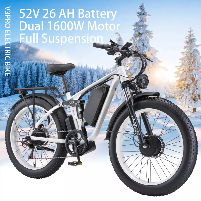 Unveiling the Power and Versatility of the 26×4 Inch Fat Tire Ebike V3 Pro with Dual 3200W Motors and 1352Wh Removable Battery