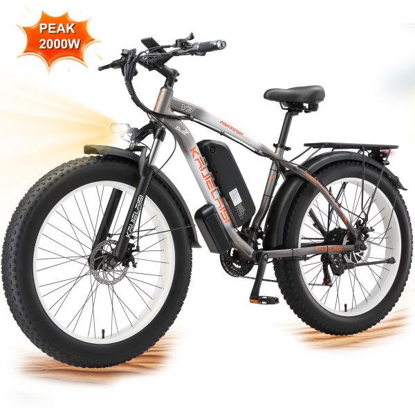 KAIJIELAISI V3 Electric Bike for Adults 26" Fat Tire 2000W Peak Rear Motor Electric Bicycle Samsung 48V 15AH 720WH Waterproof Removable Battery Mountain Snow Beach Ebike Shimano 28MPH 21 Speed E-Bike - Image 2