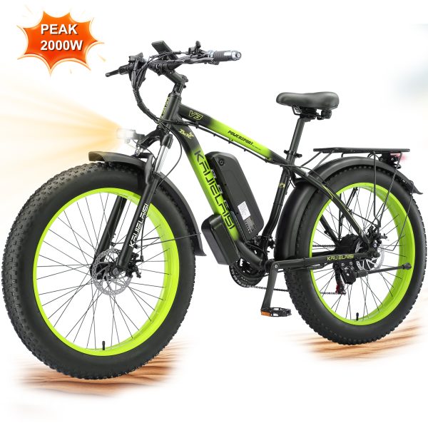 KAIJIELAISI V3 Electric Bike for Adults 26" Fat Tire 2000W Peak Rear Motor Electric Bicycle Samsung 48V 15AH 720WH Waterproof Removable Battery Mountain Snow Beach Ebike Shimano 28MPH 21 Speed E-Bike - Image 3