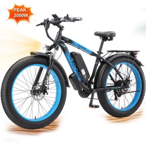 KAIJIELAISI V3 Electric Bike for Adults 26" Fat Tire 2000W Peak Rear Motor Electric Bicycle Samsung 48V 15AH 720WH Waterproof Removable Battery Mountain Snow Beach Ebike Shimano 28MPH 21 Speed E-Bike